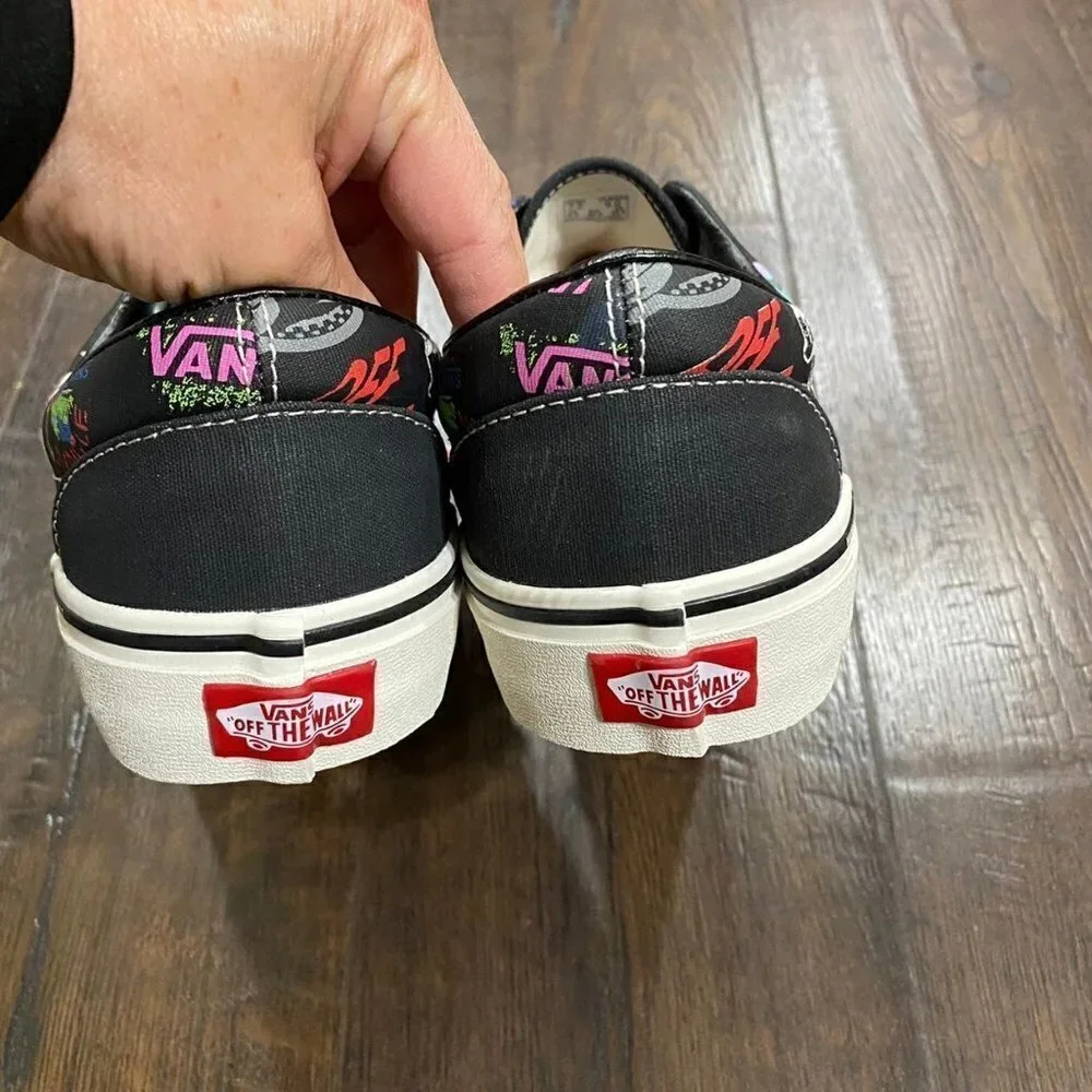 VANS Era sf V66 Black/Multi Graphic Print Sneakers Size‎ 9 Women